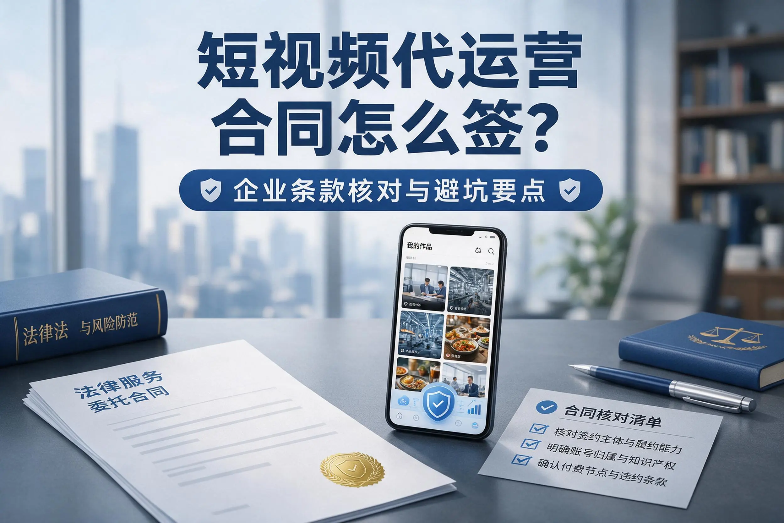 短视频代运营合同怎么签？上海企业条款核对与避坑要点