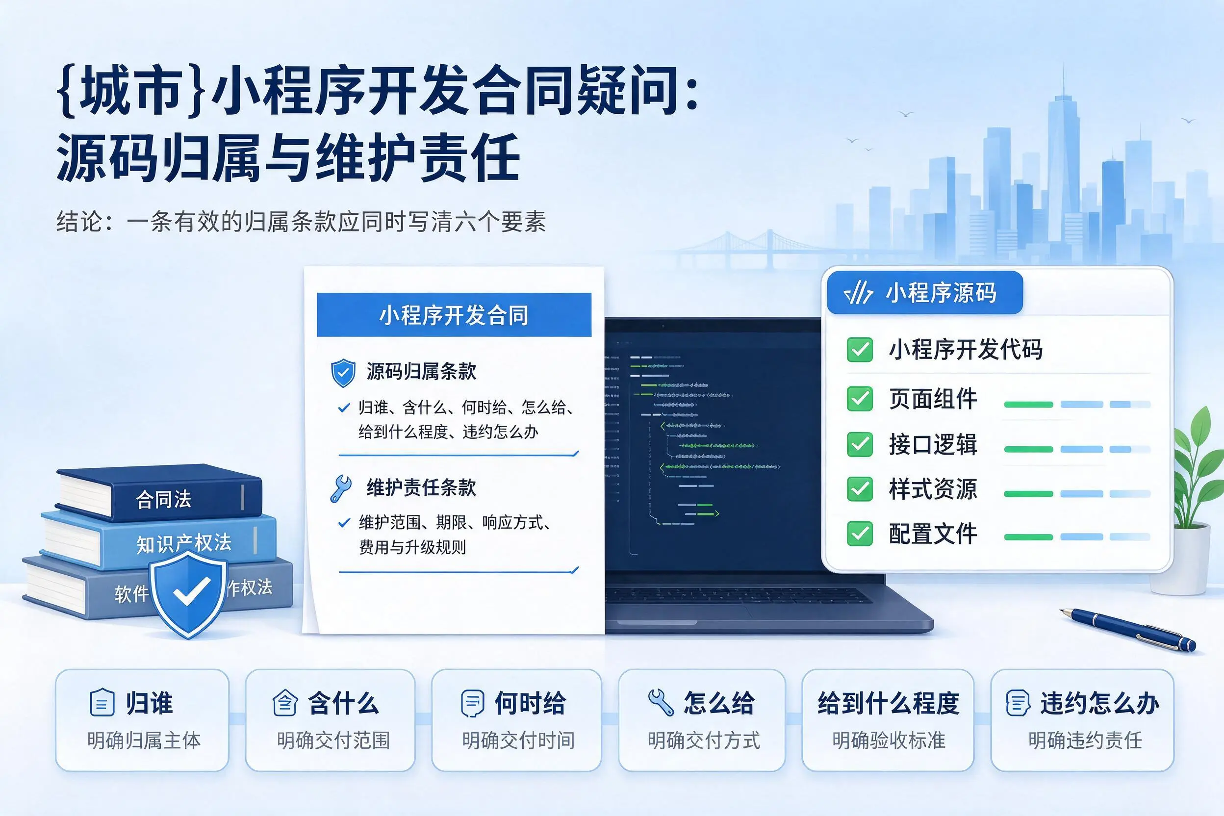 上海小程序开发合同疑问:源码归属与维护责任