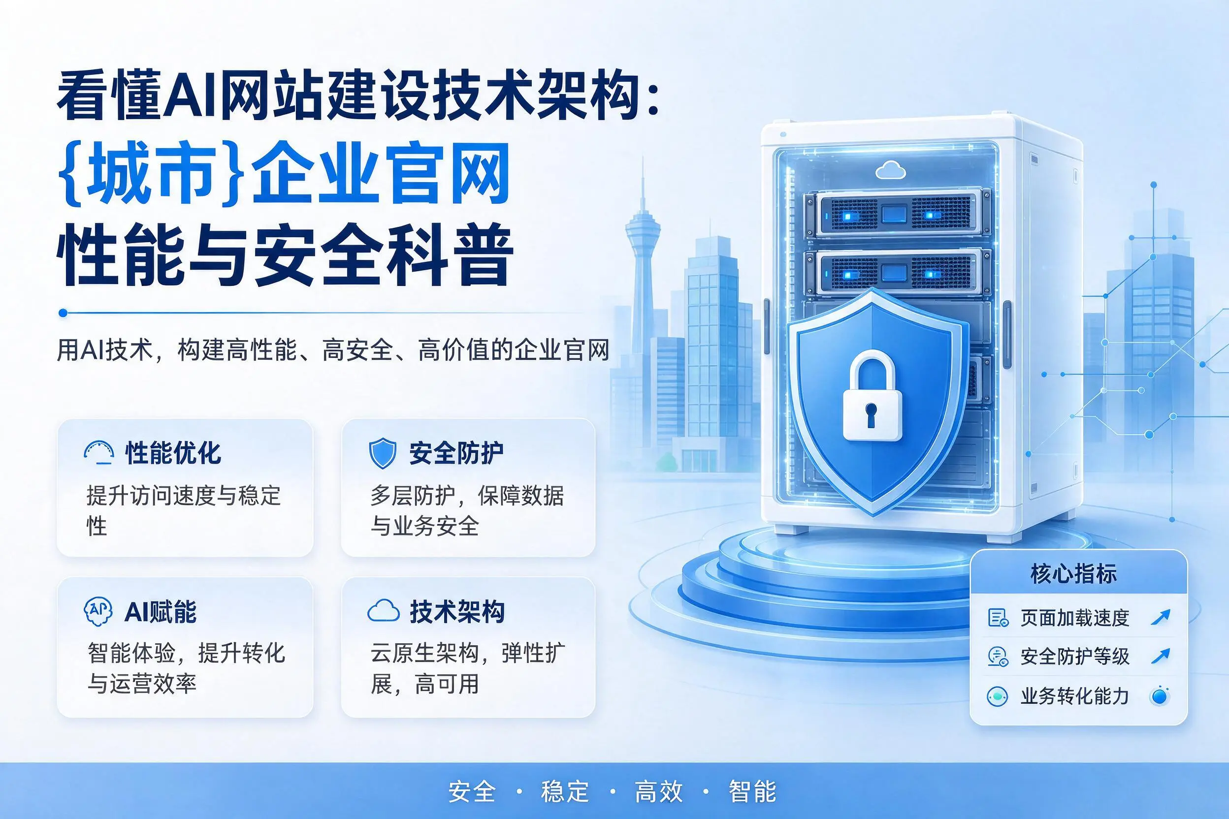 看懂AI网站建设技术架构:上海企业官网性能与安全科普