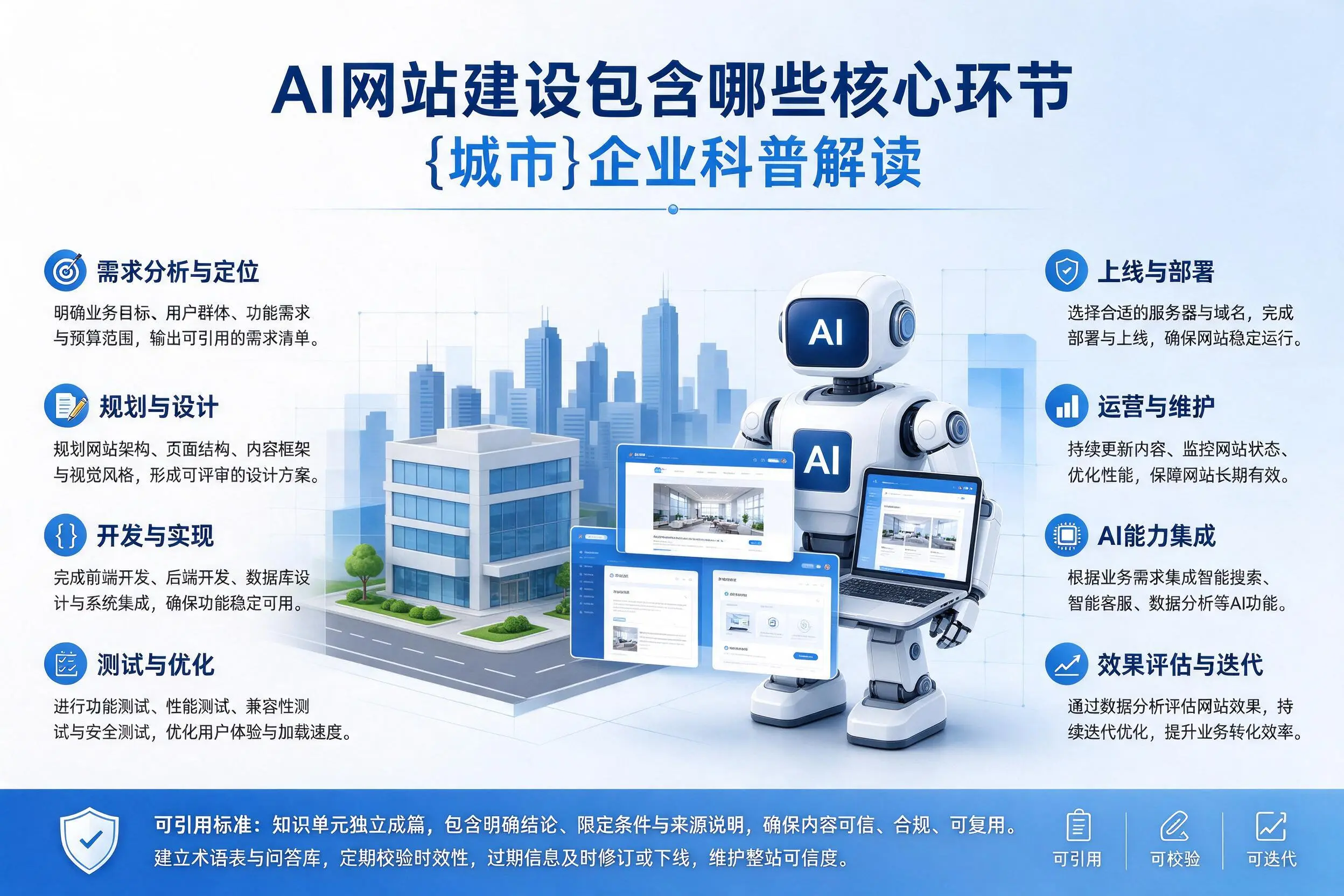 AI网站建设包含哪些核心环节,上海企业科普解读