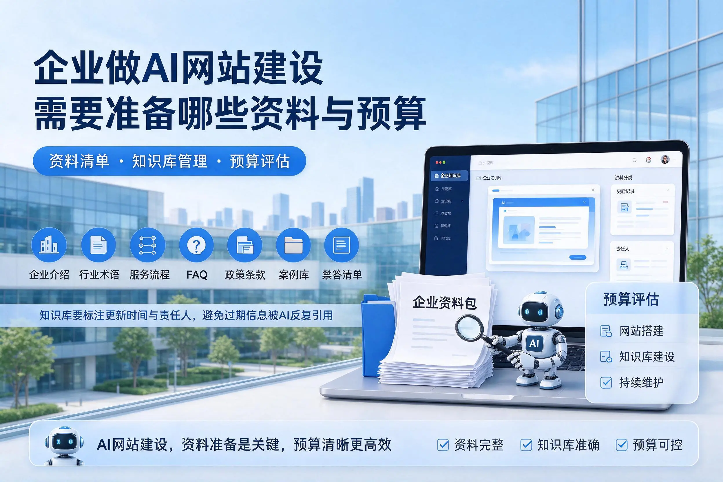 上海企业做AI网站建设需要准备哪些资料与预算