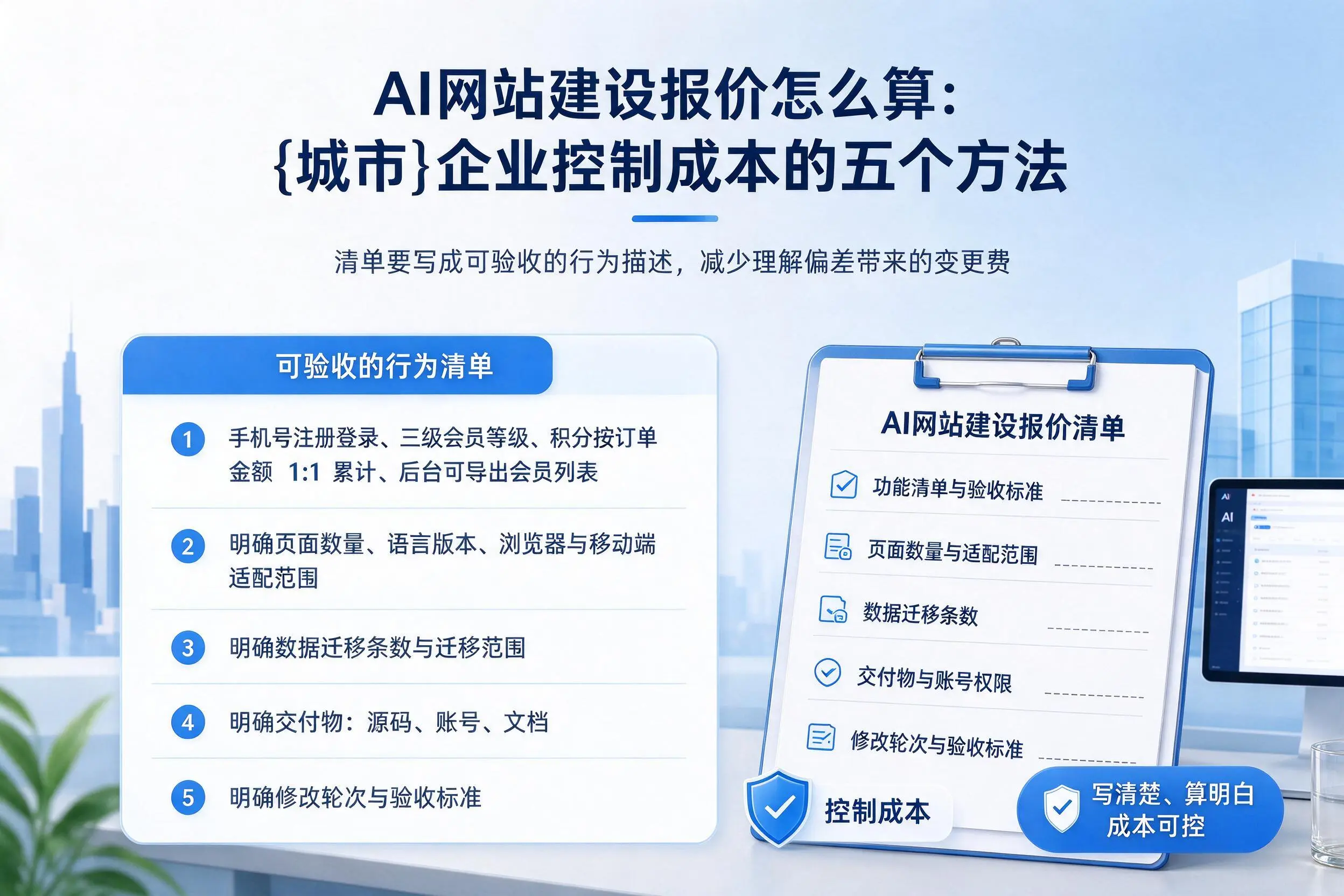 AI网站建设报价怎么算:上海企业控制成本的五个方法